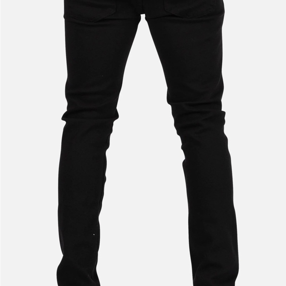 Preme Men's Black Slim Jeans with Skull Design - Picture 3 of 8